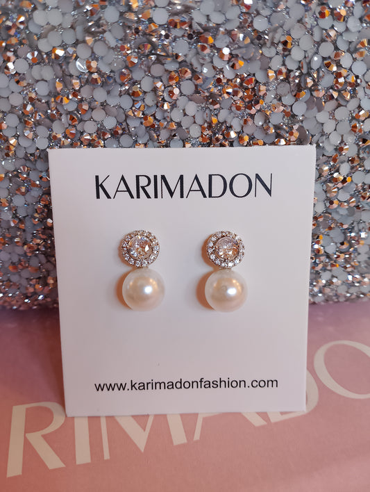 ANISE MICRO INSET PEARL ERRINGS