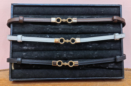 ROUNDED VEGAN LEATHER BELT