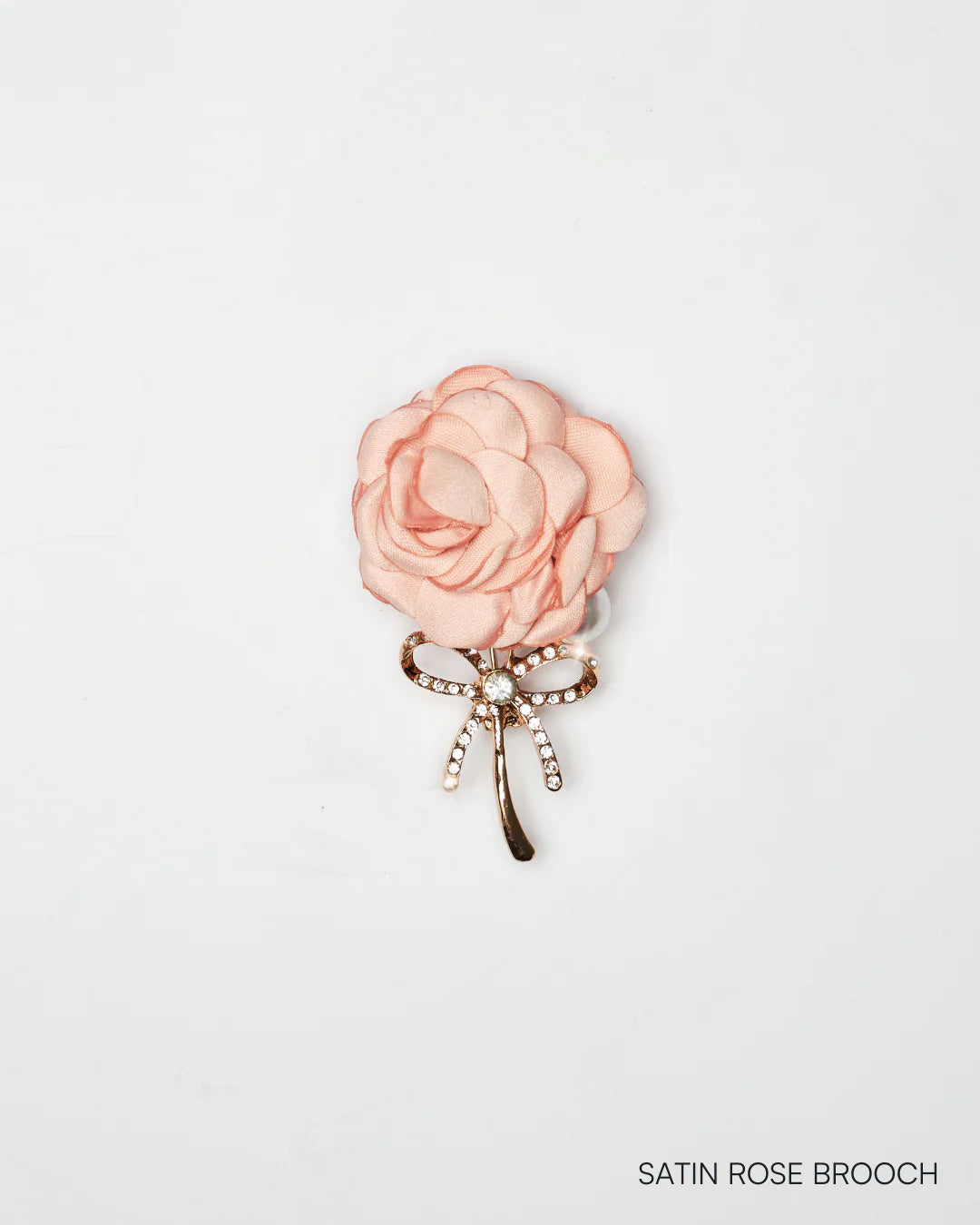 SATIN ROSE BROOCH