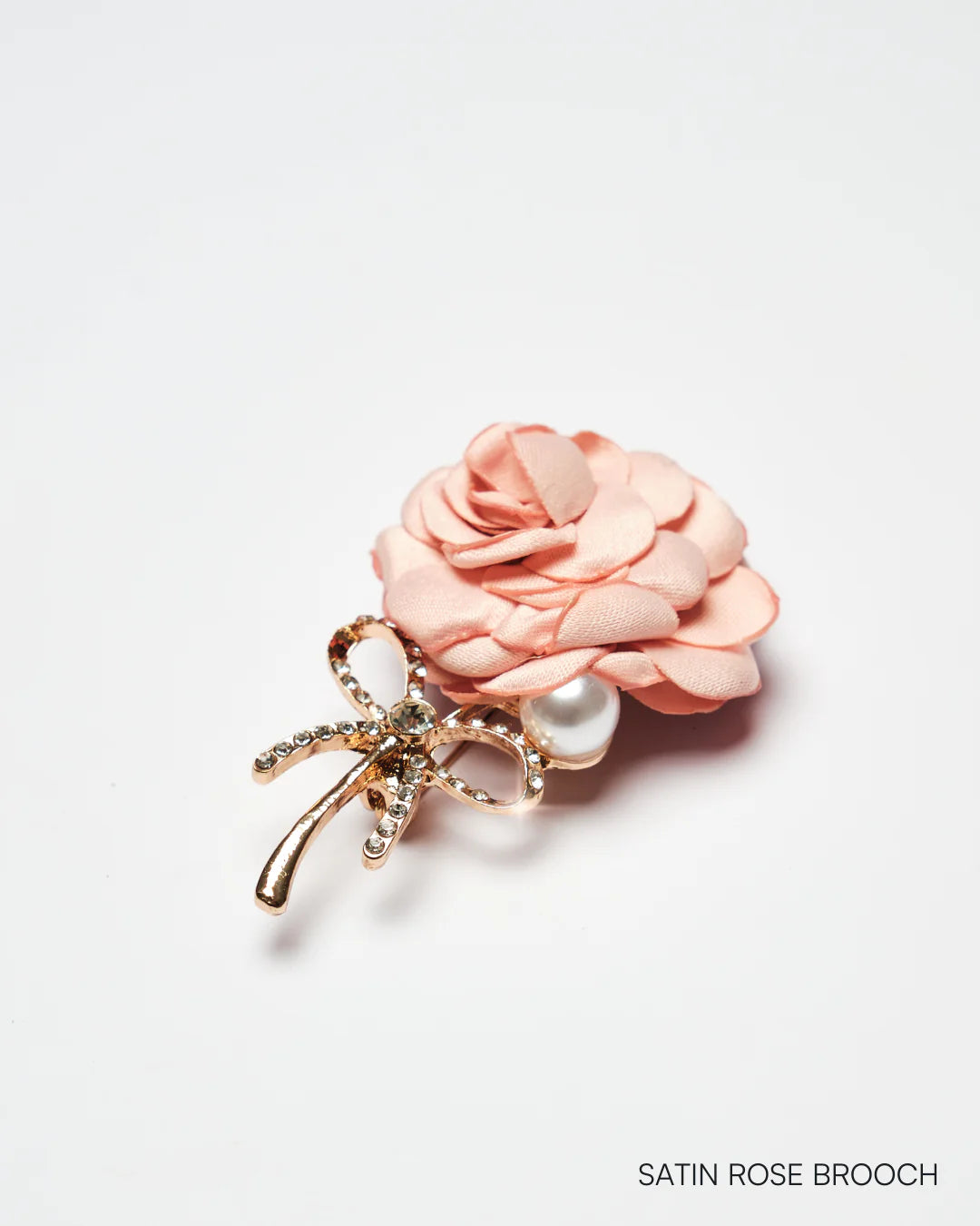 SATIN ROSE BROOCH