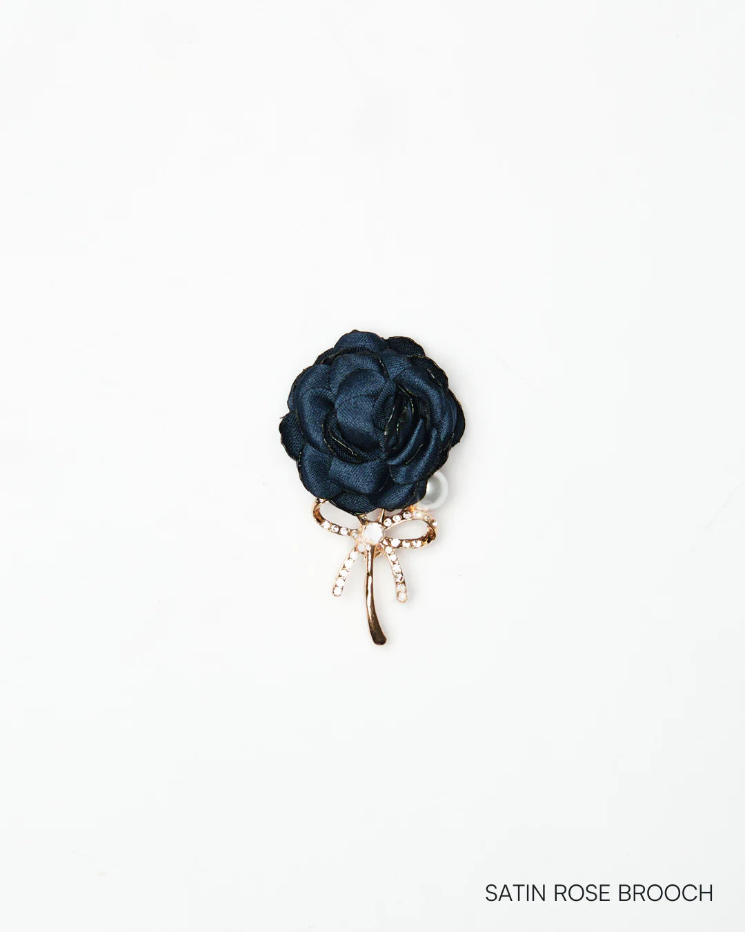 SATIN ROSE BROOCH