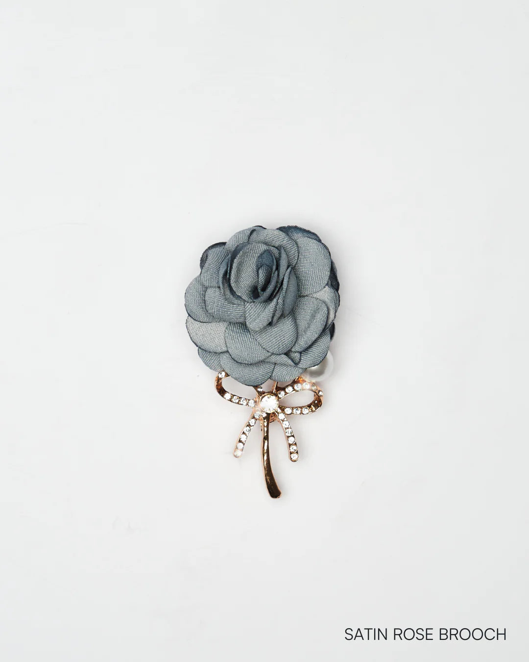 SATIN ROSE BROOCH